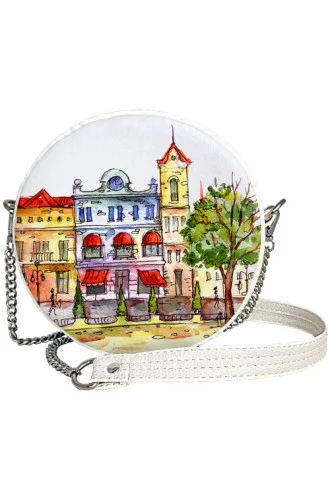 Round bag "Travel" (Tablet) white