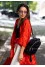 Kylie onyx leather backpack