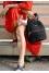 Kylie onyx leather backpack