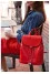 Olsen leather backpack in red