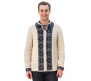 Men's knitted embroidered shirts