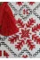 T-shirt "Snowflake" white with red embroidery
