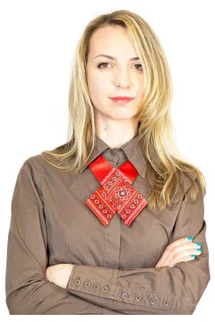 Cross-tie with embroidery "Mavka"
