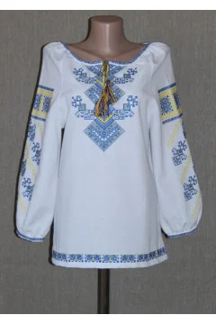 Embroidered shirt "Beregynya" yellow-blue
