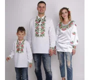 Paired (family) sets of embroidered shirts