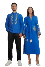 Paired (family) sets of embroidered shirts