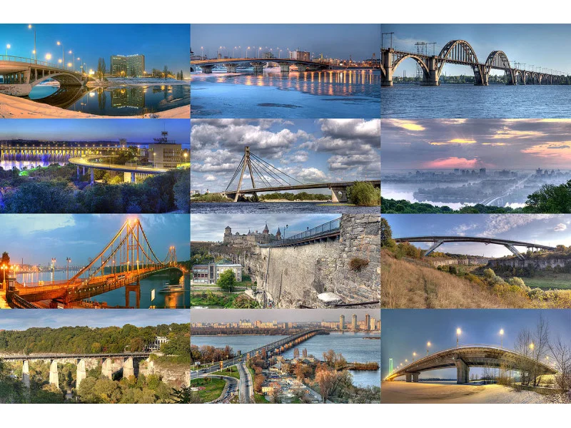 Top 15 bridges in Ukraine
