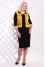 Dress "Shanti" in black with mustard
