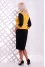 Dress "Shanti" in black with mustard